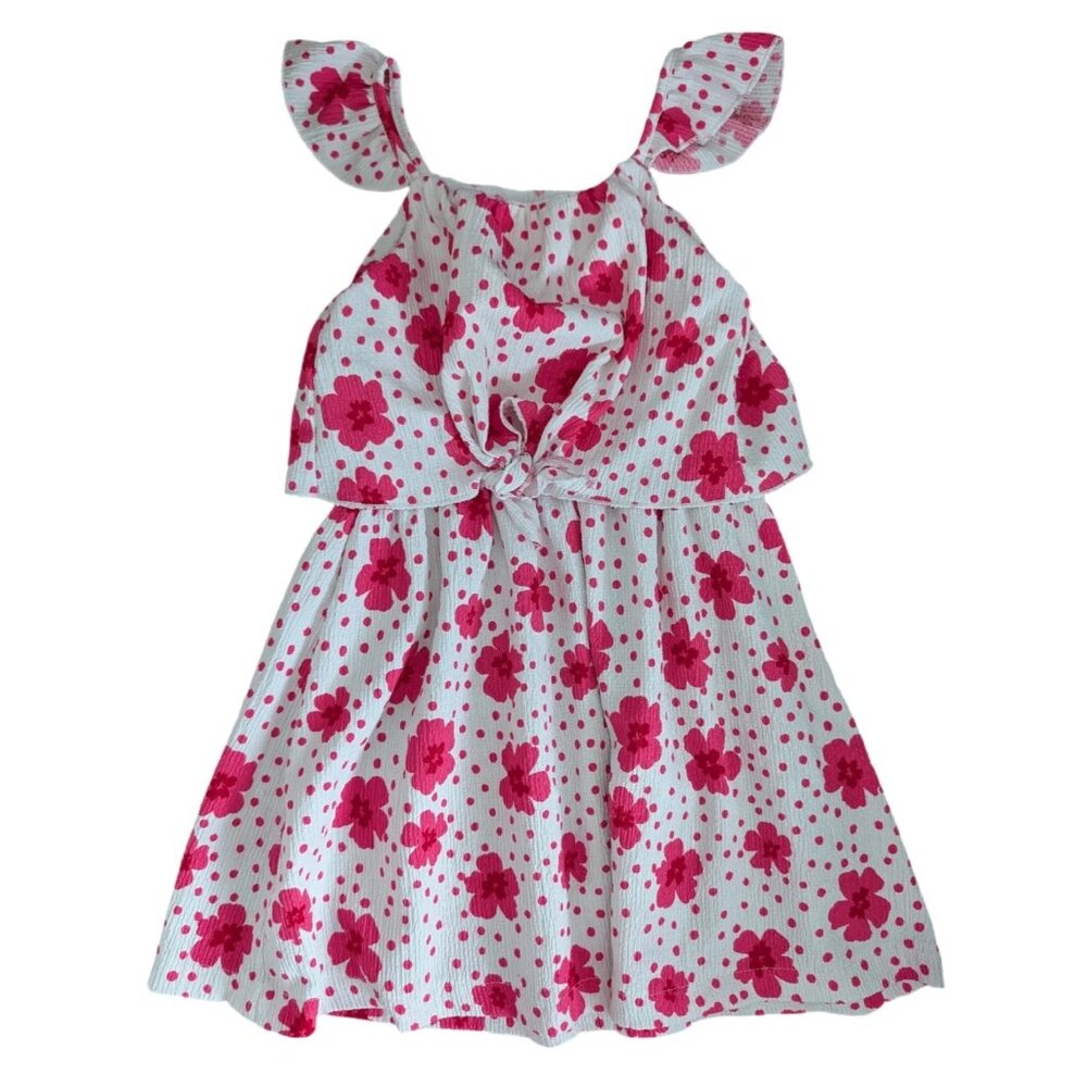ZARA Pink Floral Flowy Vacation Dress 5T Toddler Girls Clothing